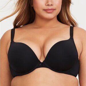 Torrid Black 360° Back Smoothing Push-Up Plunge Bra Plus Size 46DDD H13288